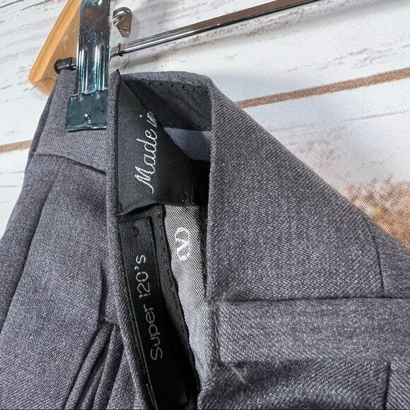 Valentino UOMO Super 120s Grey Dress Pants 52 R - Picture 13 of 16